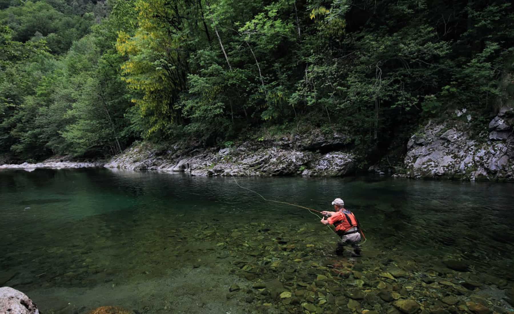 Fly fishing on the River Tara