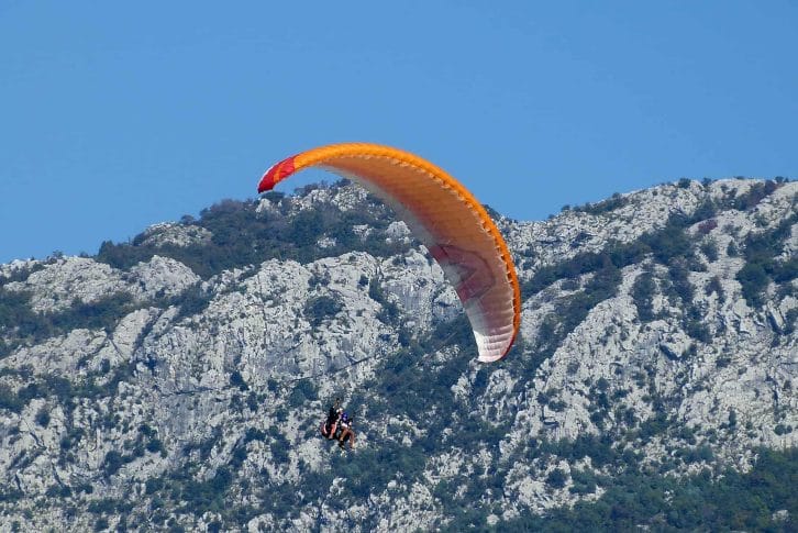 Amazing view on Paragliding Budva, Brajići