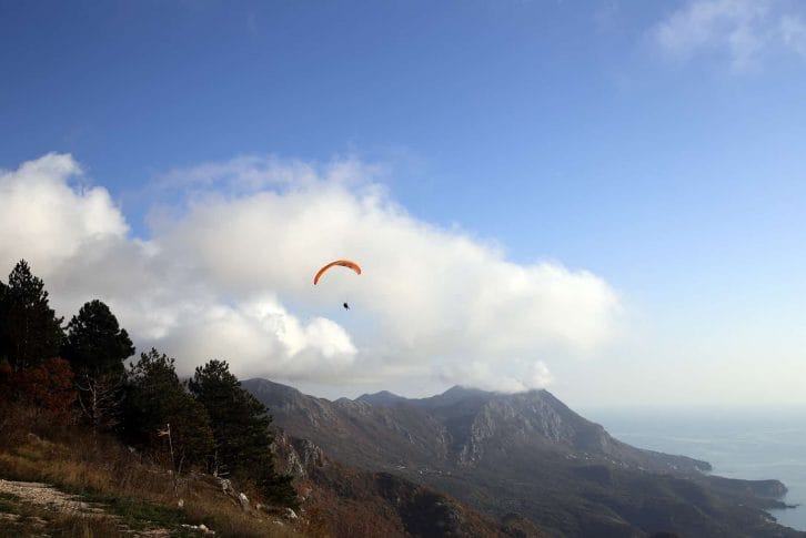 Amazing view on Paragliding Budva, Brajići
