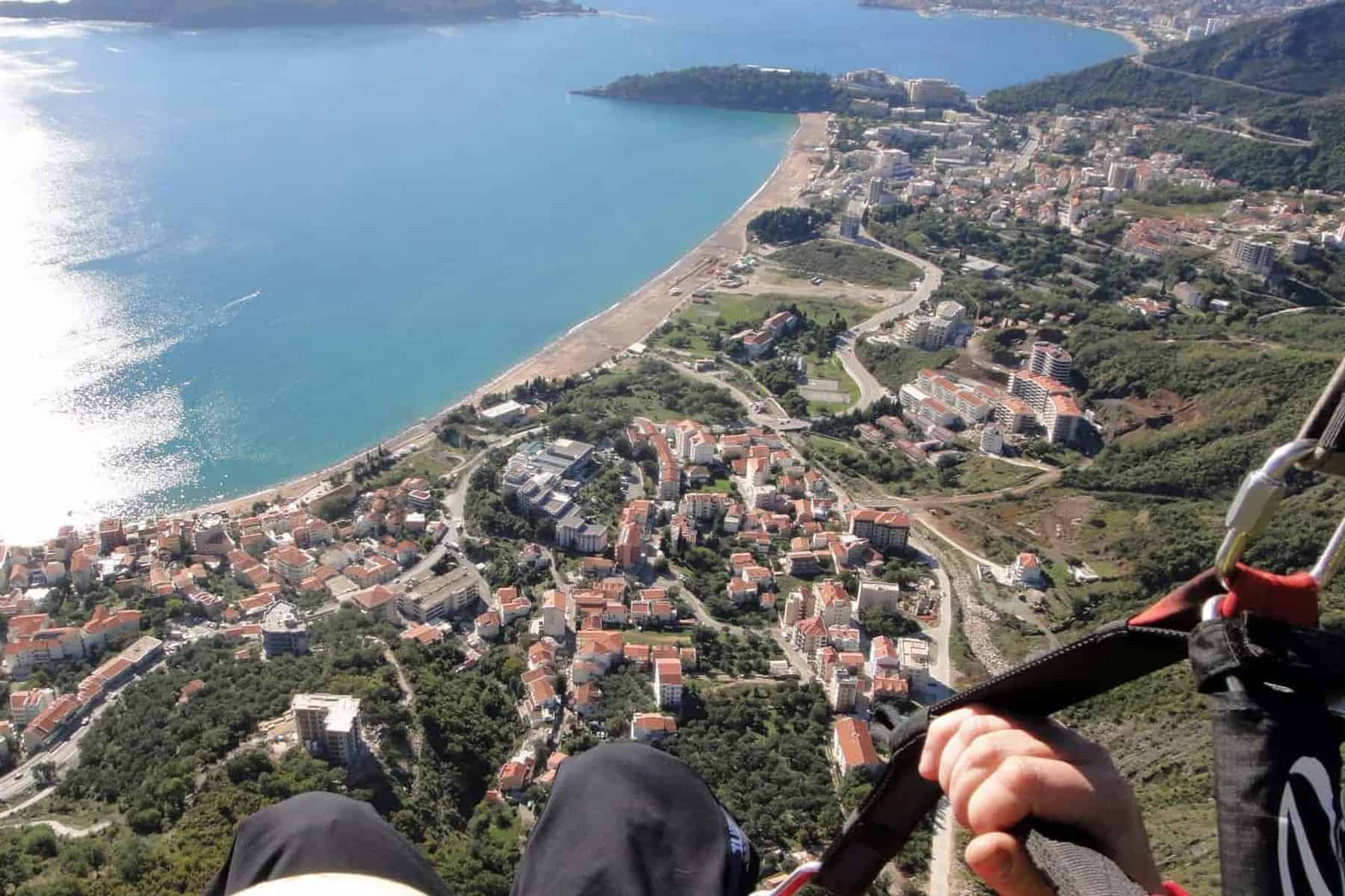 Amazing view on Paragliding Budva, Brajići