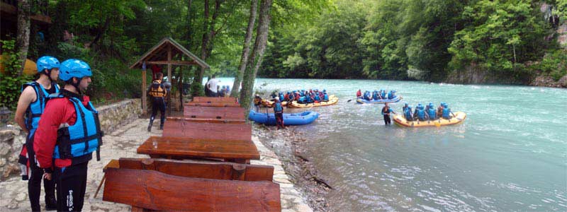 Arrival at the camp after rafting