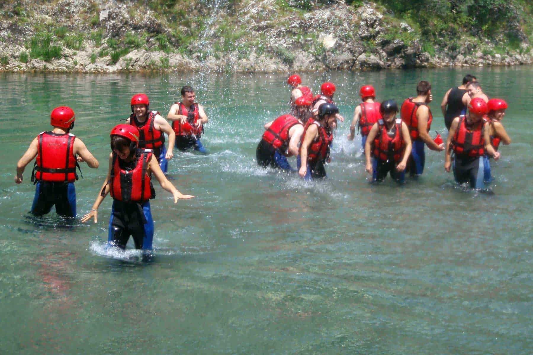 Swimming break in the river