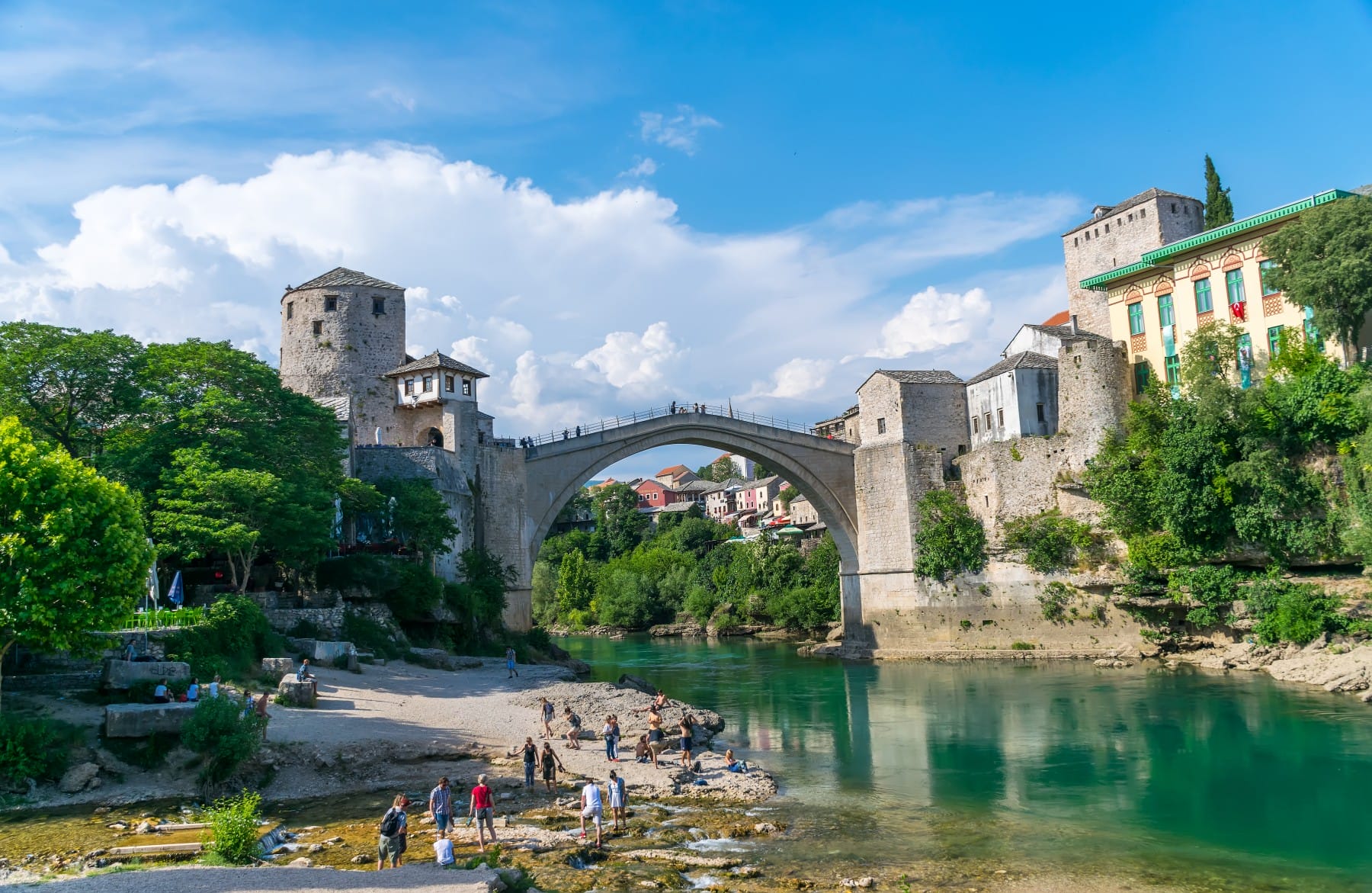 Old bridge protected by UNESCO Mostar Bosnia and Herzegovina