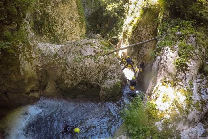 Fun jumping and swimming canyoning Nevidio, Montenegro