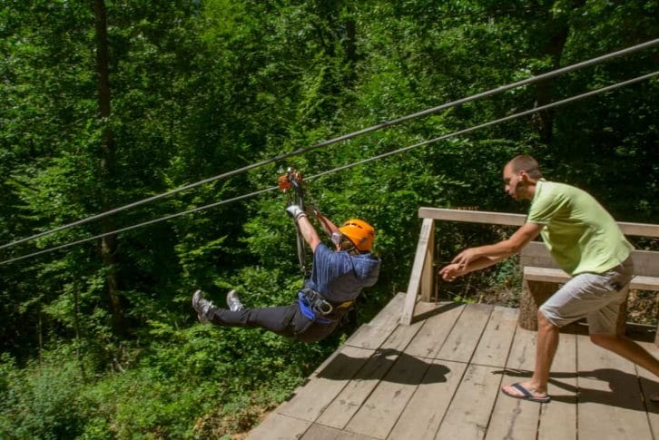 Start point for Zip Line, Canyon Tara