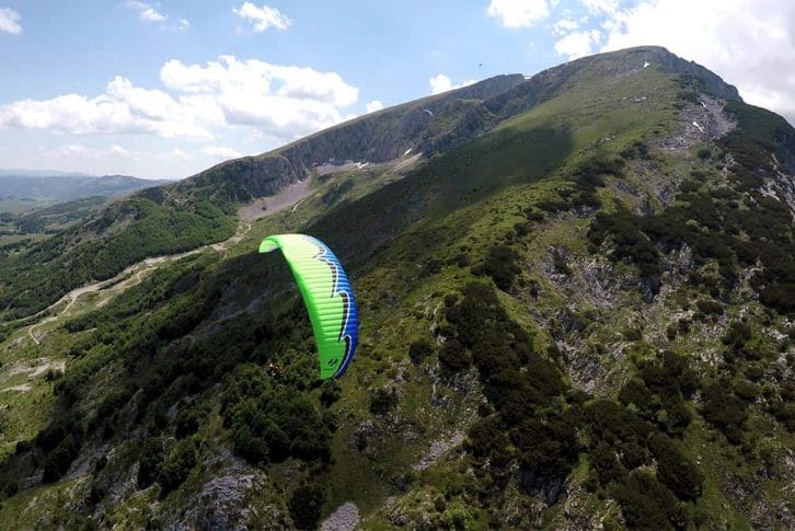 Panorama view tandem paragliding, Savin Kuk
