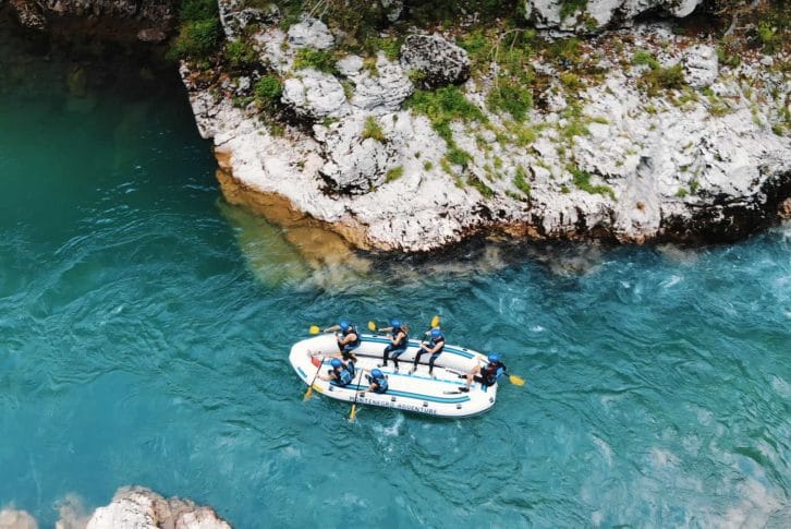 Rafting on cristal clear water, Tara