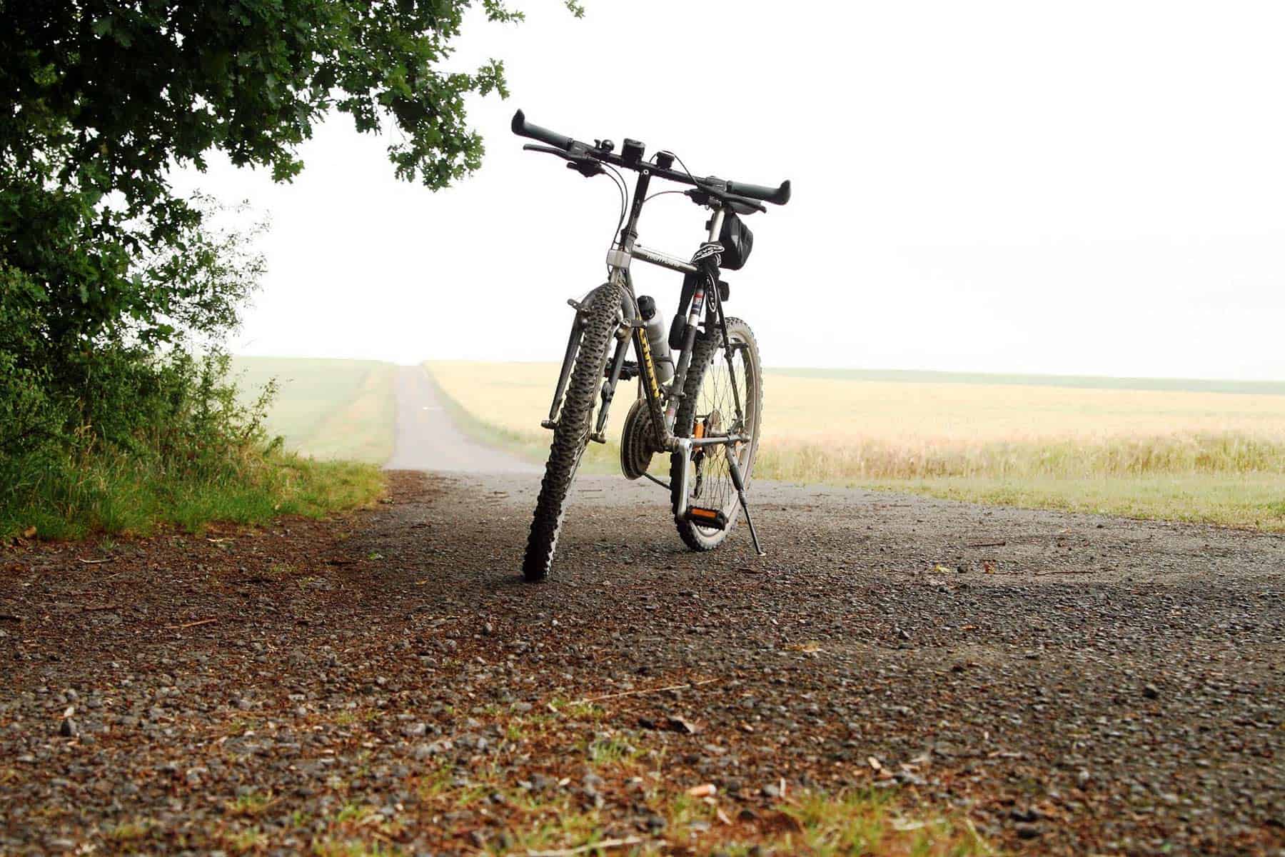 Bike at macadam road, Montenegro