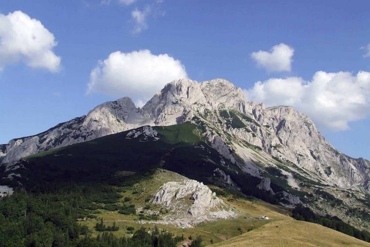 Durmitor peak Bobotov kuk in Montenegro
