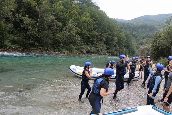 End of rafting and arrival at Zugica Luka