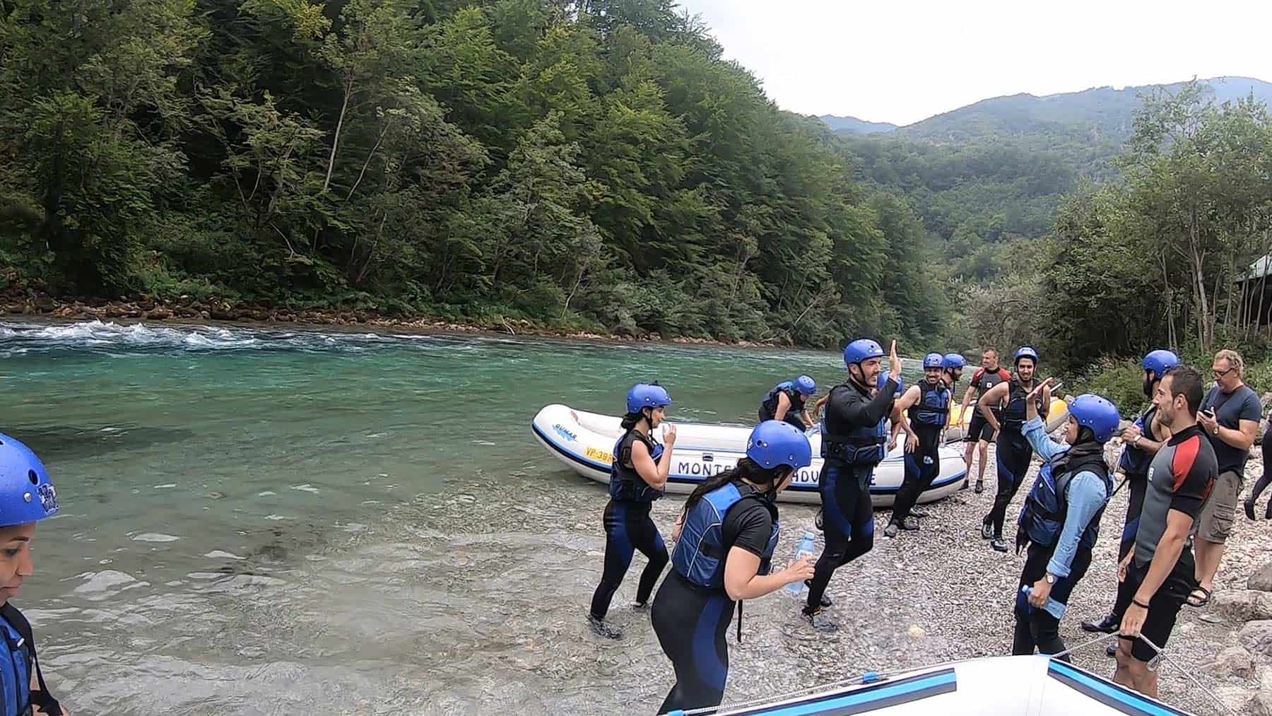 End of rafting and arrival at Zugica Luka