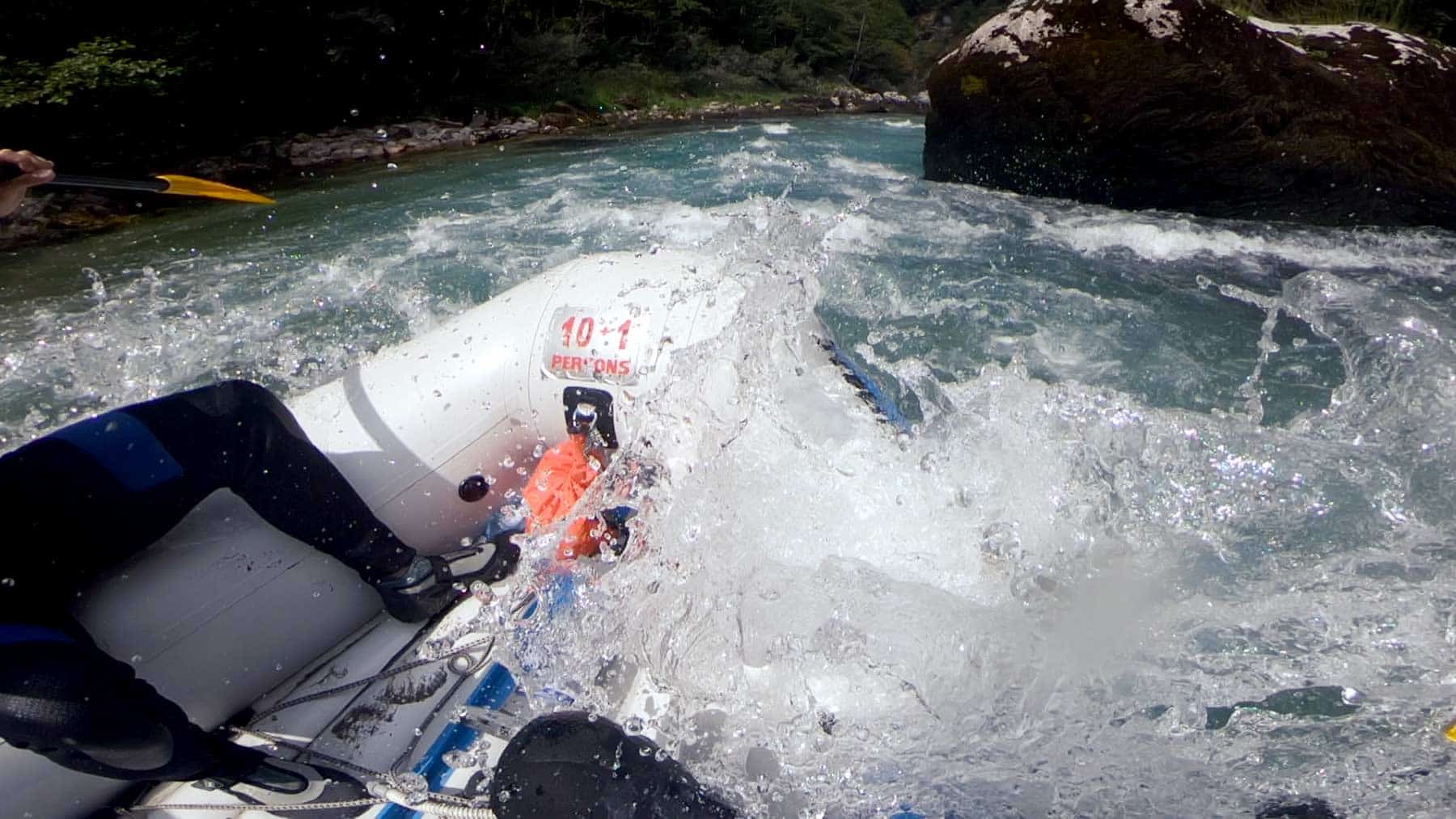 Rafting Tara rapid water from side