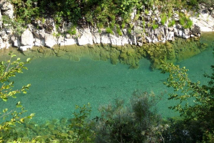 Tara river with crystal clear water, Montenegro