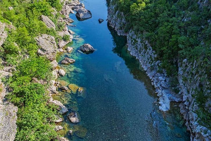 Moraca river canyon in Montenegro