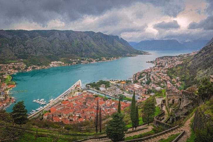 Panorama of Kotor in Montenegro