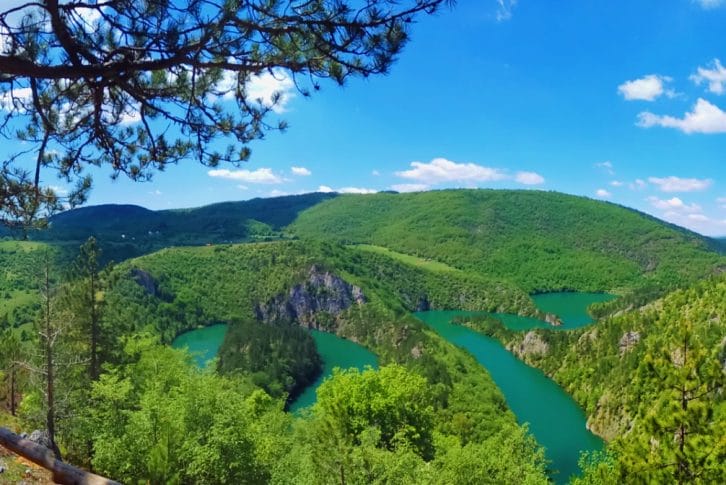 Meanders of Cehotina River Pljevlja Montenegro