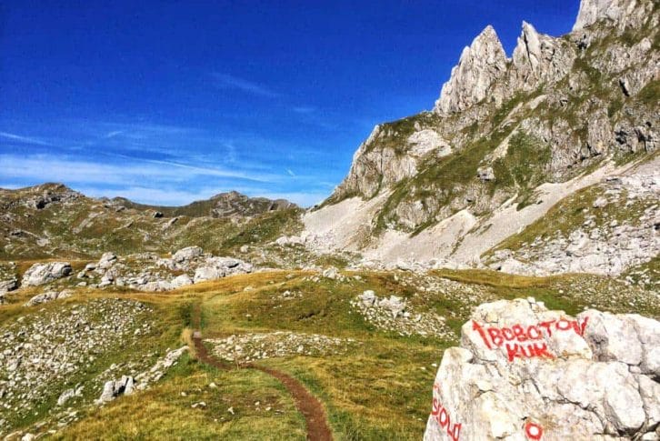 Durmitor mountain and Bobotov Kuk starting area for hiking