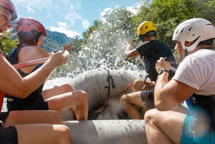 11Close up in raft water splash