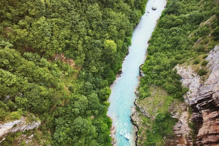 Tara river from above Djurdjevica bridge