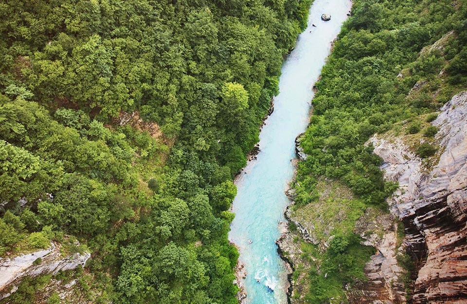 Tara river from above Djurdjevica bridge