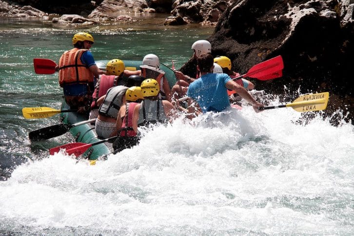 Family on rafting tour