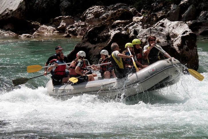 Happy rafting group, Tara River