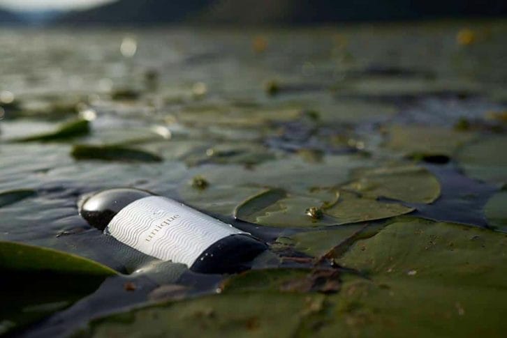Bottle od wine in Skadar Lake