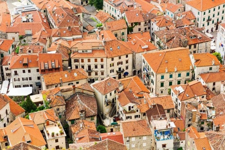 Old Town roofs in Kotor