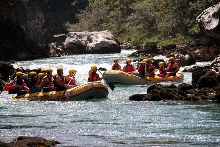 Two rafts down the stream