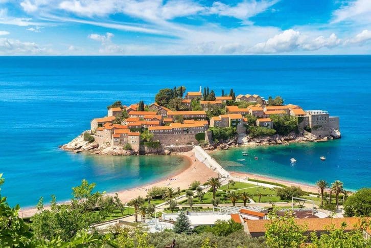 Gorgeous view of Sveti Stefan in Budva