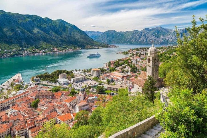 Panoramic view of Kotor Bay