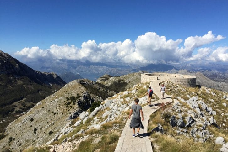 Njegos mausoleum with circular viewing platform called Gumno