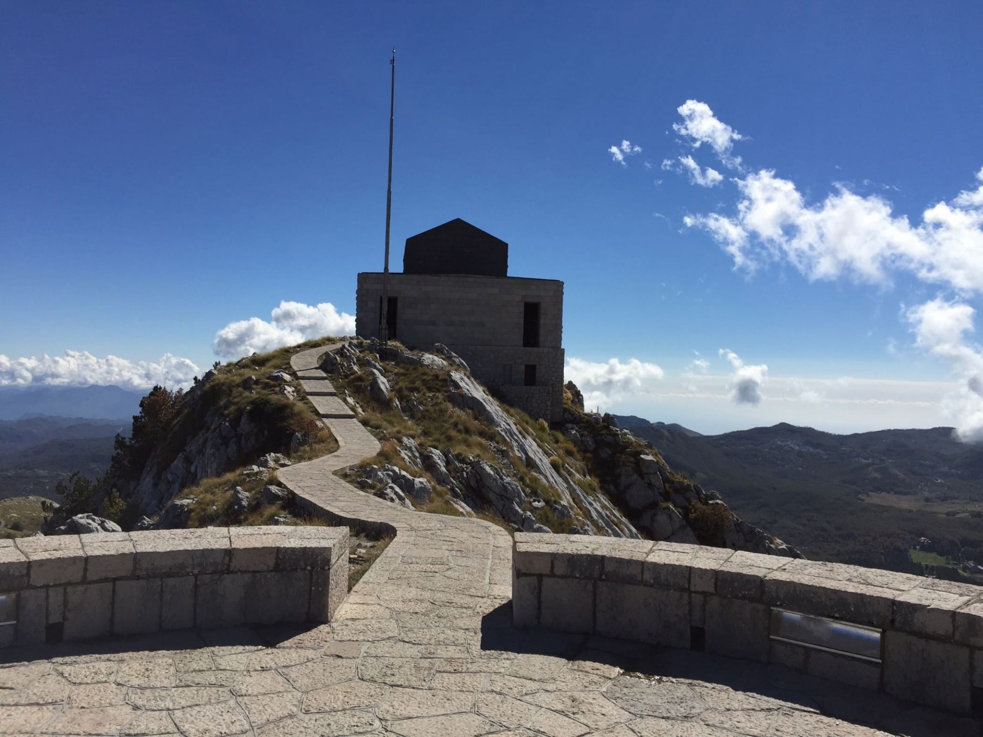 Njegos mausoleum with view from Gumno
