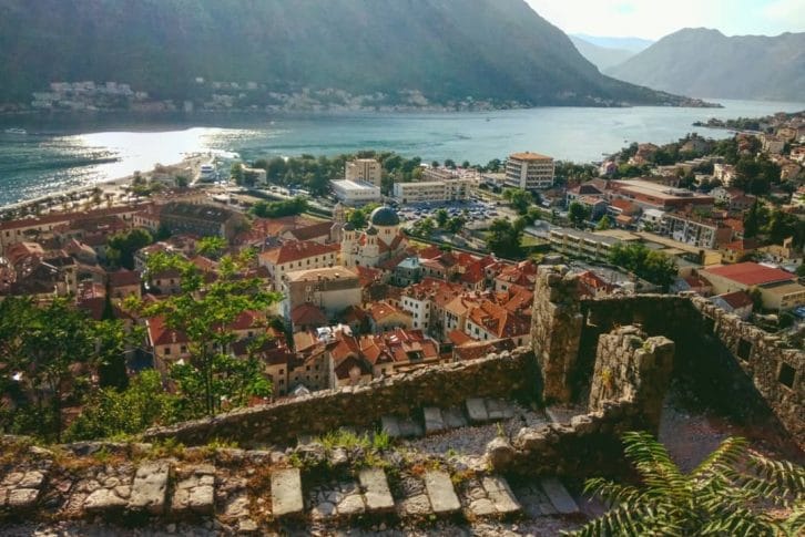 kotor fortress bay of kotor Montenegro