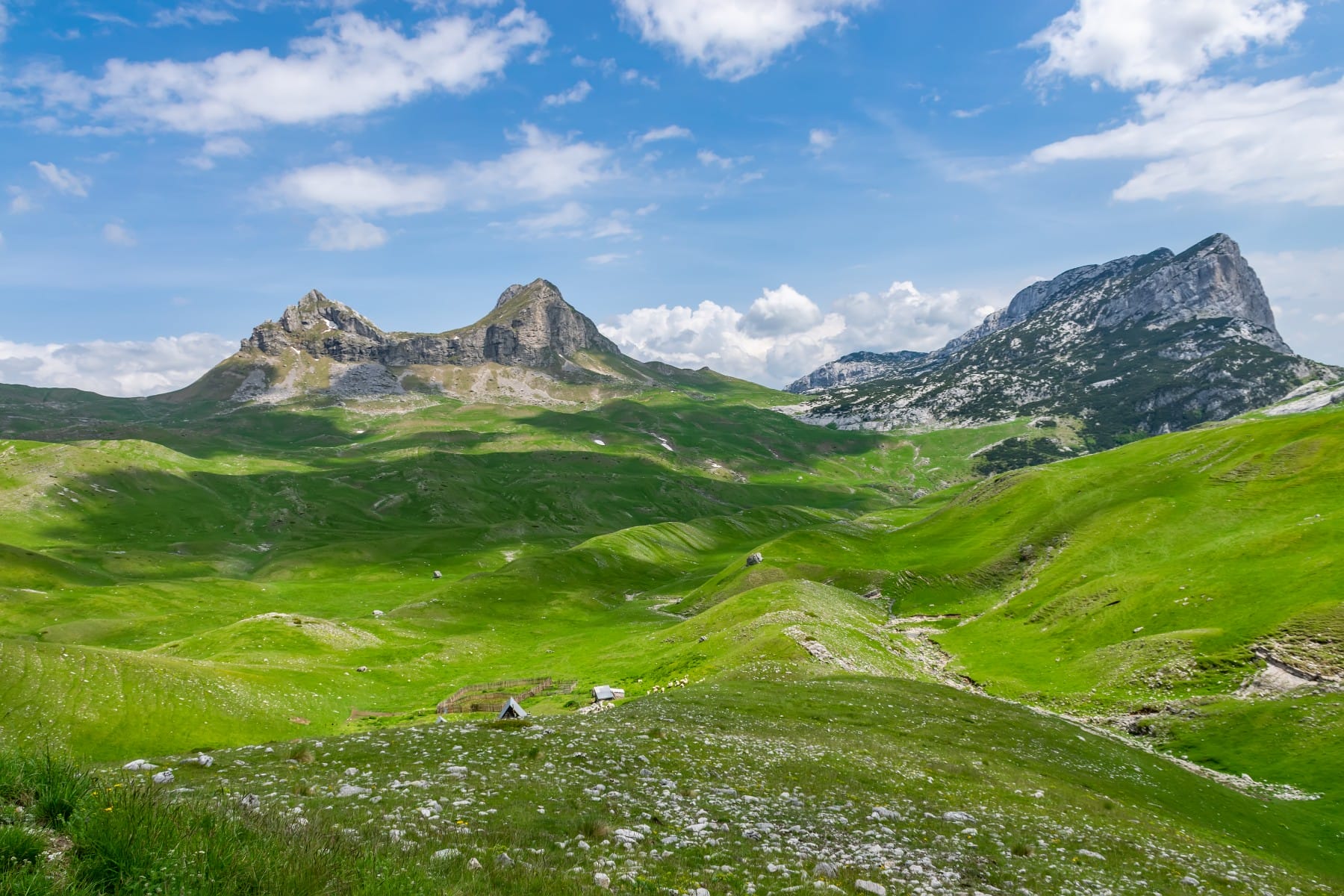 Them mountain pass Sedlo on Durmitor in Northern Montenegro