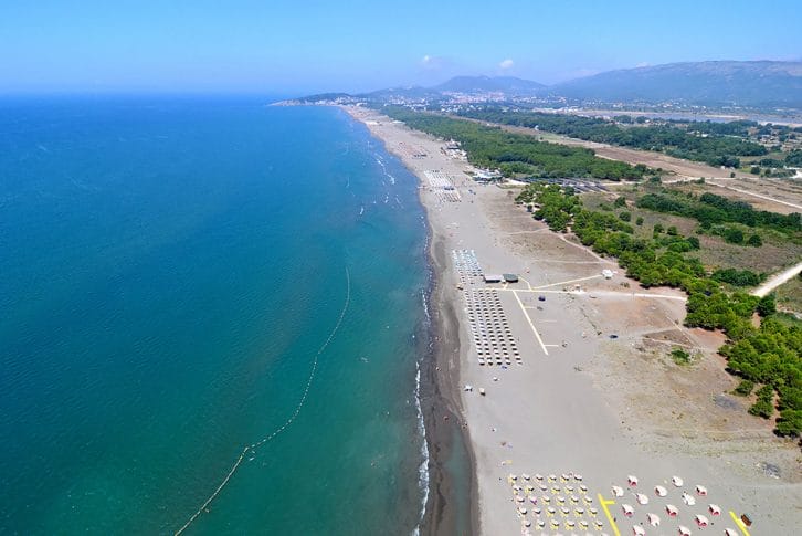 Long beach and Adriatic Sea Ulcinj Montenegro