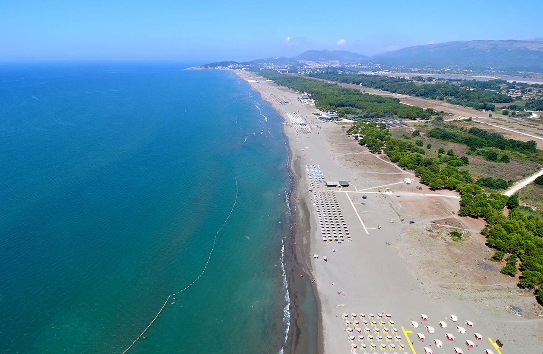 Long beach and Adriatic Sea Ulcinj Montenegro