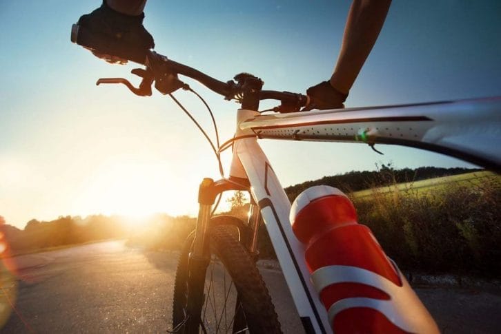 Biking Konavle Valley at sunset