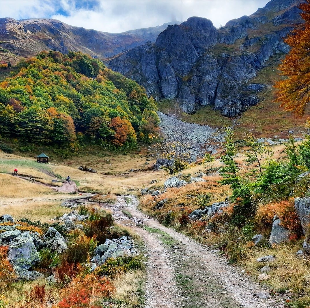 Bjelasica mountain biking trail at autumn