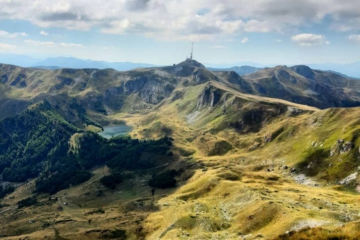 Bjelasica view on Pesica Lake and Zekova Glava peak