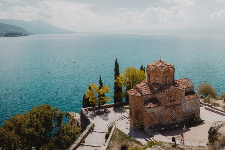 Church St Jovan Canelo in Ohrid, on Ohrid Lake Macedonia