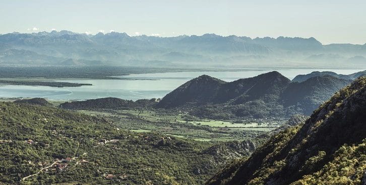 Impressive peaks of Rumija Mountain and Skadar Lake