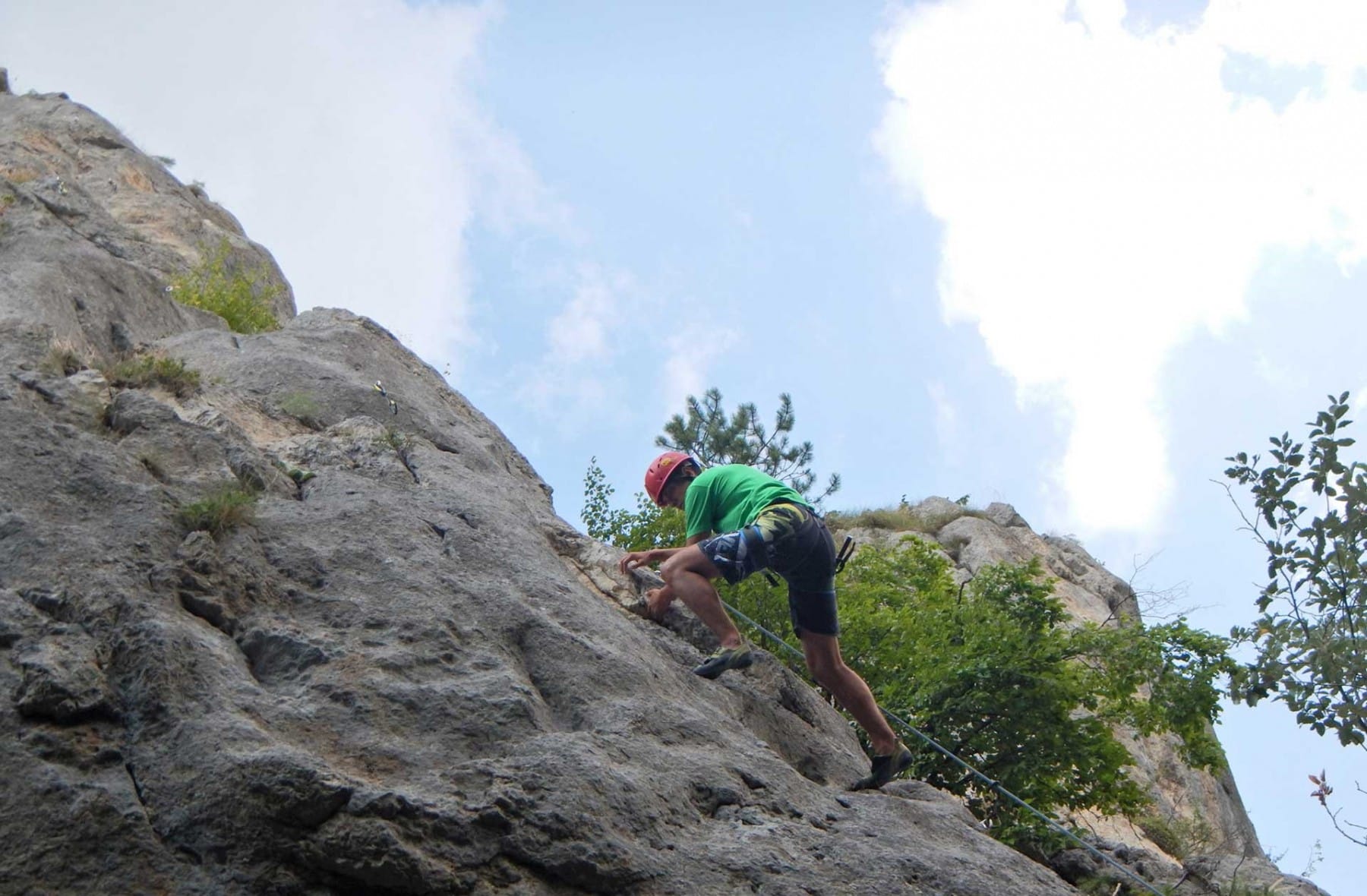 Rock climbing Durmitor on the rock