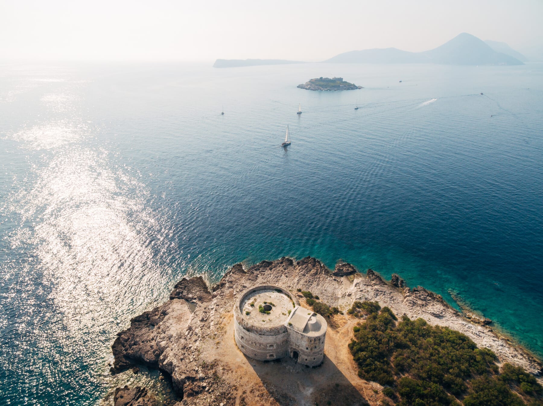 Fort Arza in the Bay of Kotor in Montenegro