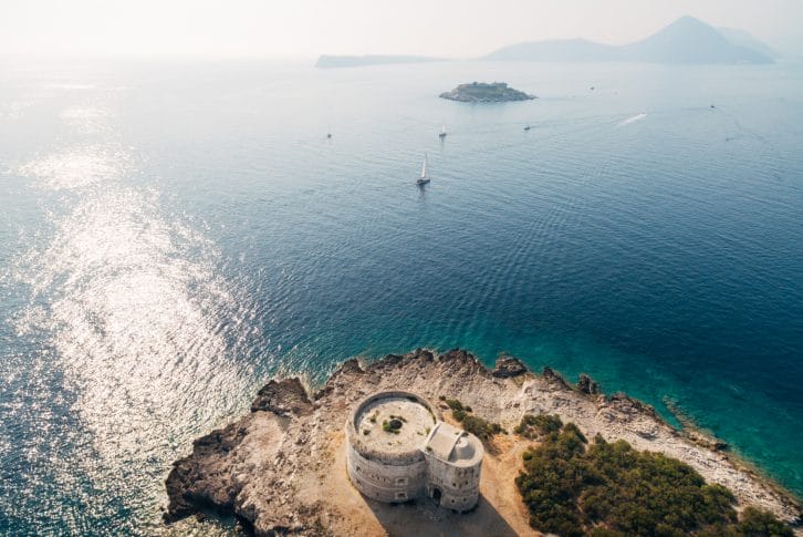 Fort Arza in the Bay of Kotor in Montenegro