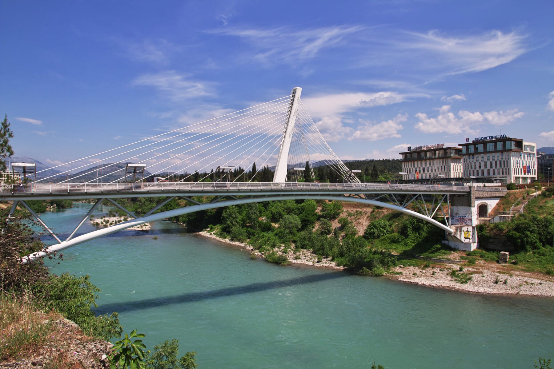 The bridge in Podgorica city, Montenegro