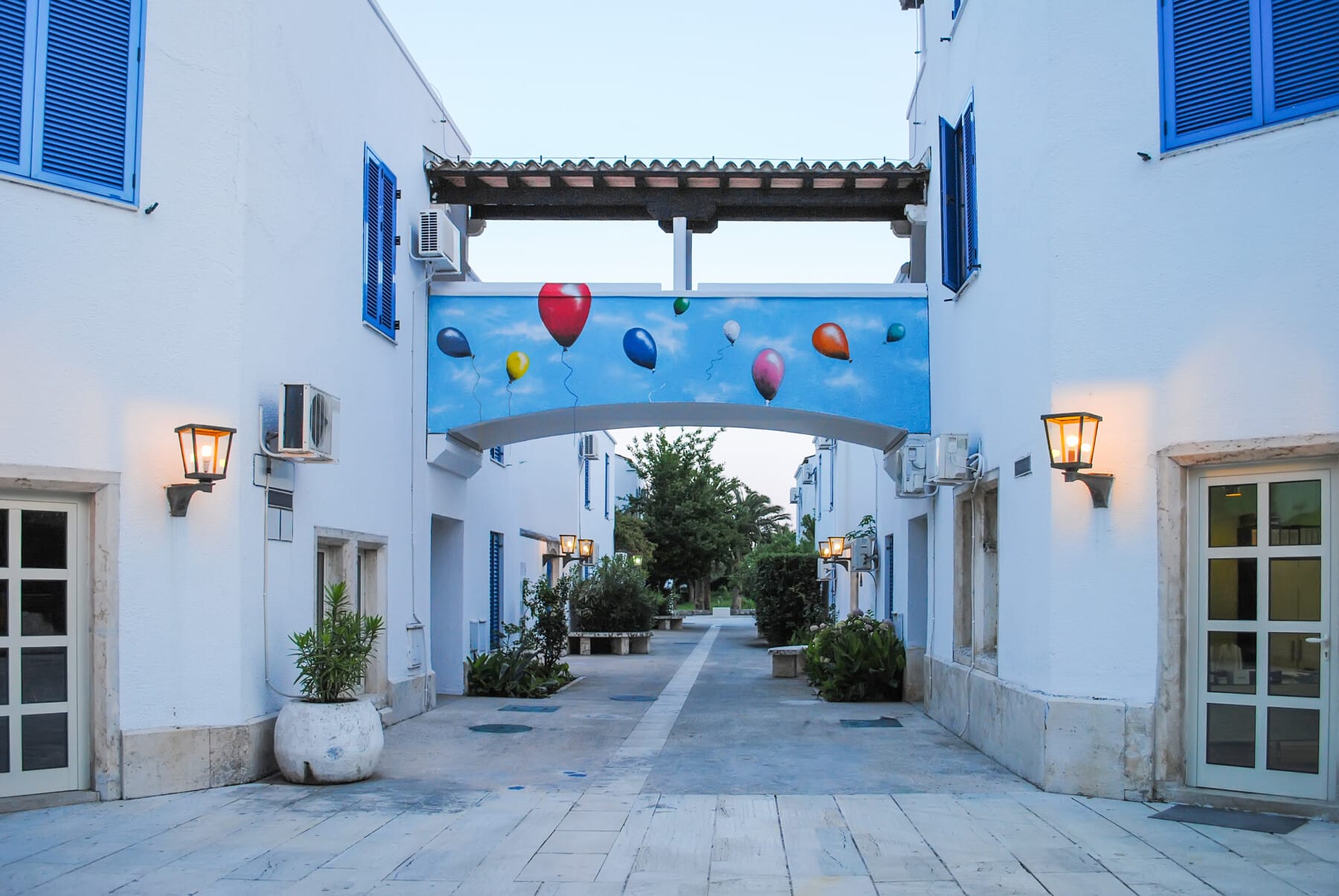 Cosy courtyard near house Montenegro, Budva.
