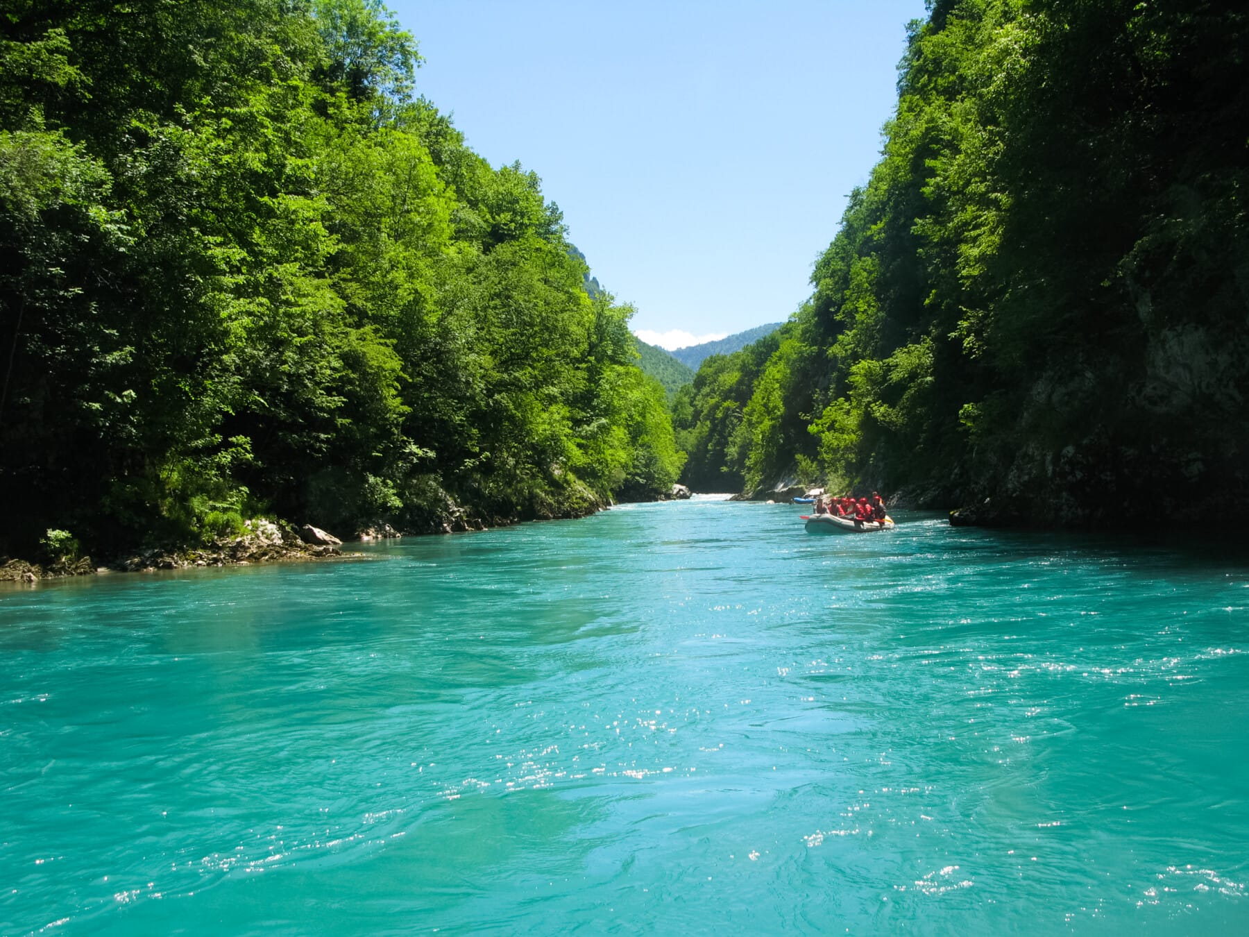 In the north of Montenegro passed competitions on rafting.