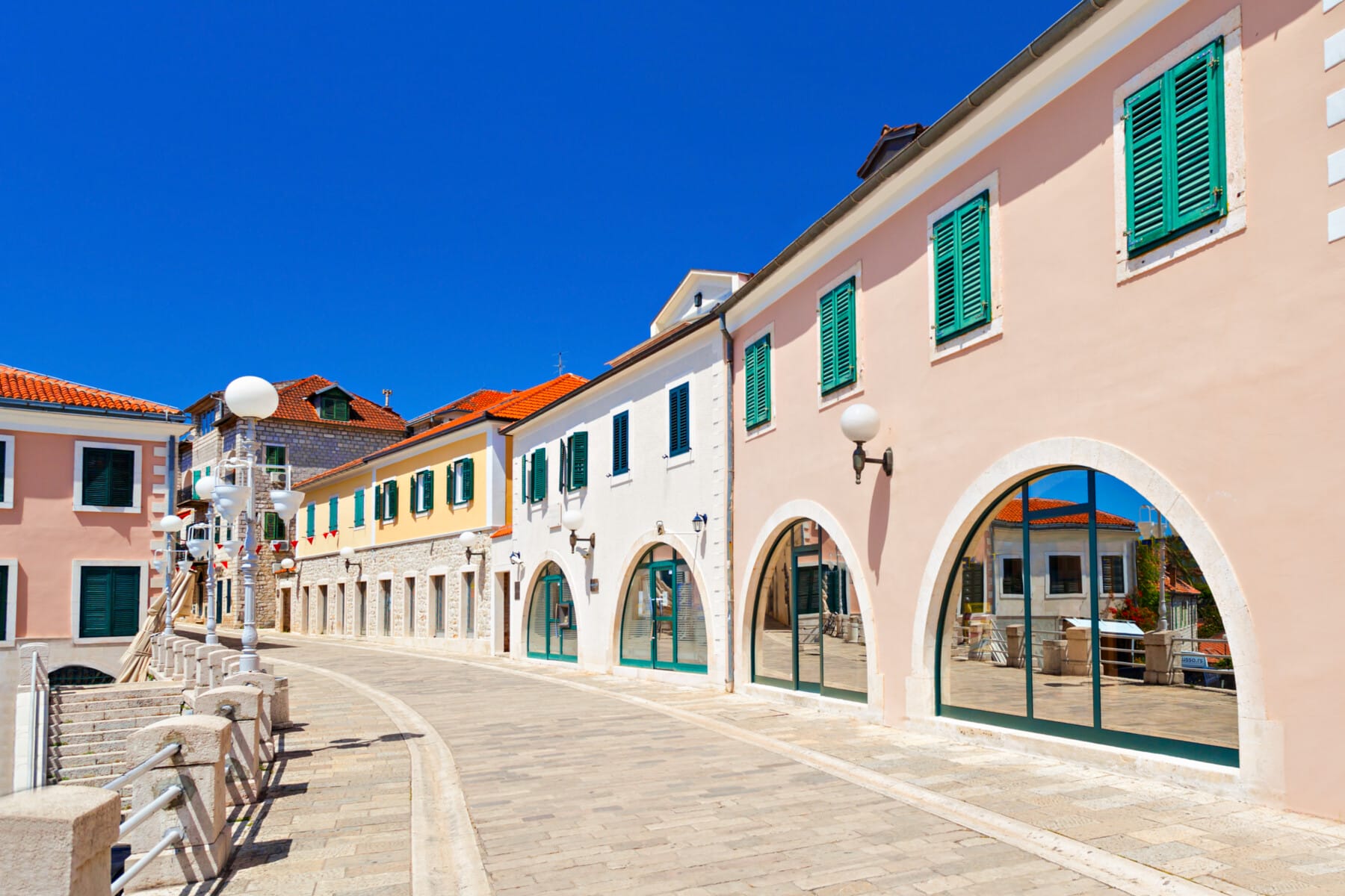 Street in Old Town, Herceg Novi, Montenegro