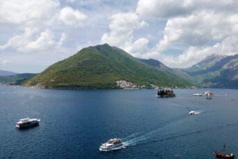 Verige streight and two picturesque island in Boka Bay Montenegro